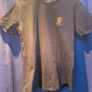 Men's Black T-Shirt with Gold Logo